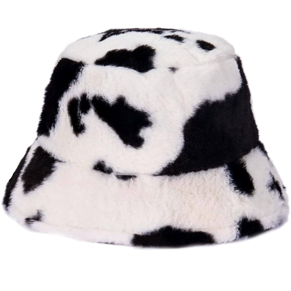 Accessories - Cow Print Faux Fur Winter Hat NIP